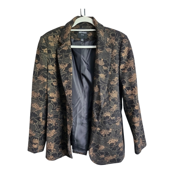 Insight Black and Brown Blazer with Modern Silhouette SIZE 12